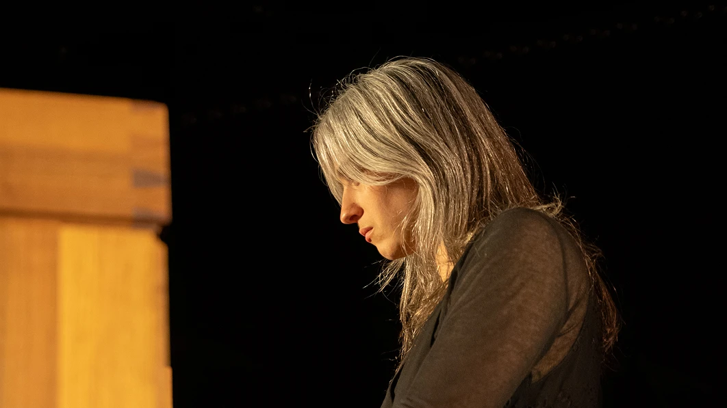 Maya Shenfeld on stage.