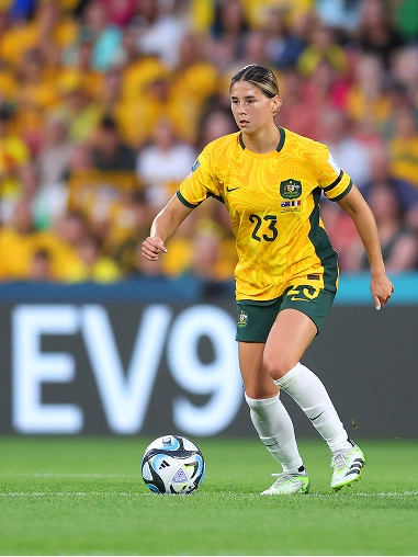 호주 여자 축구 국가대표 샘 커(Sam Kerr) 경기 장면