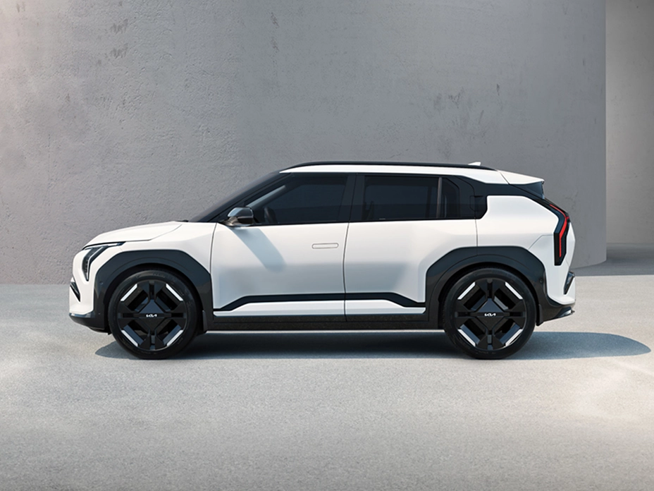 Side view image of the Kia EV3, winner of the 2025 World Car of the Year
