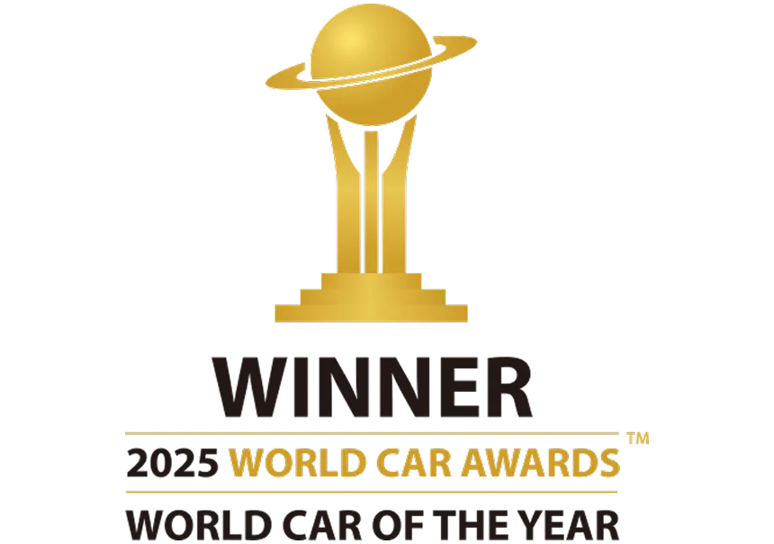 Logo image of the 2025 World Car of the Year award
