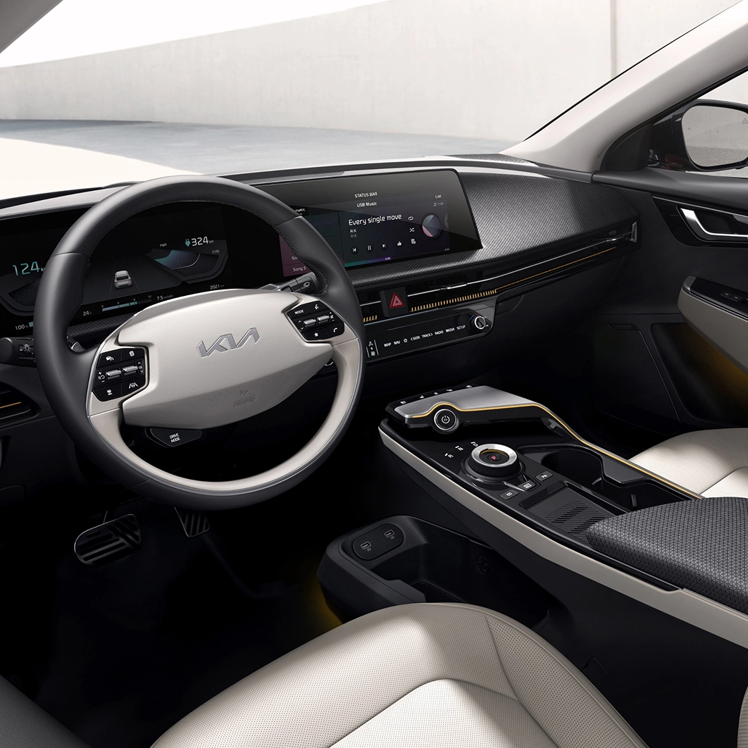 Interior image of the Kia EV6, winner of the European Car of the Year