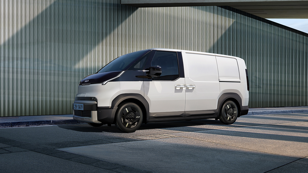 Side exterior view of the Kia PV5 Cargo