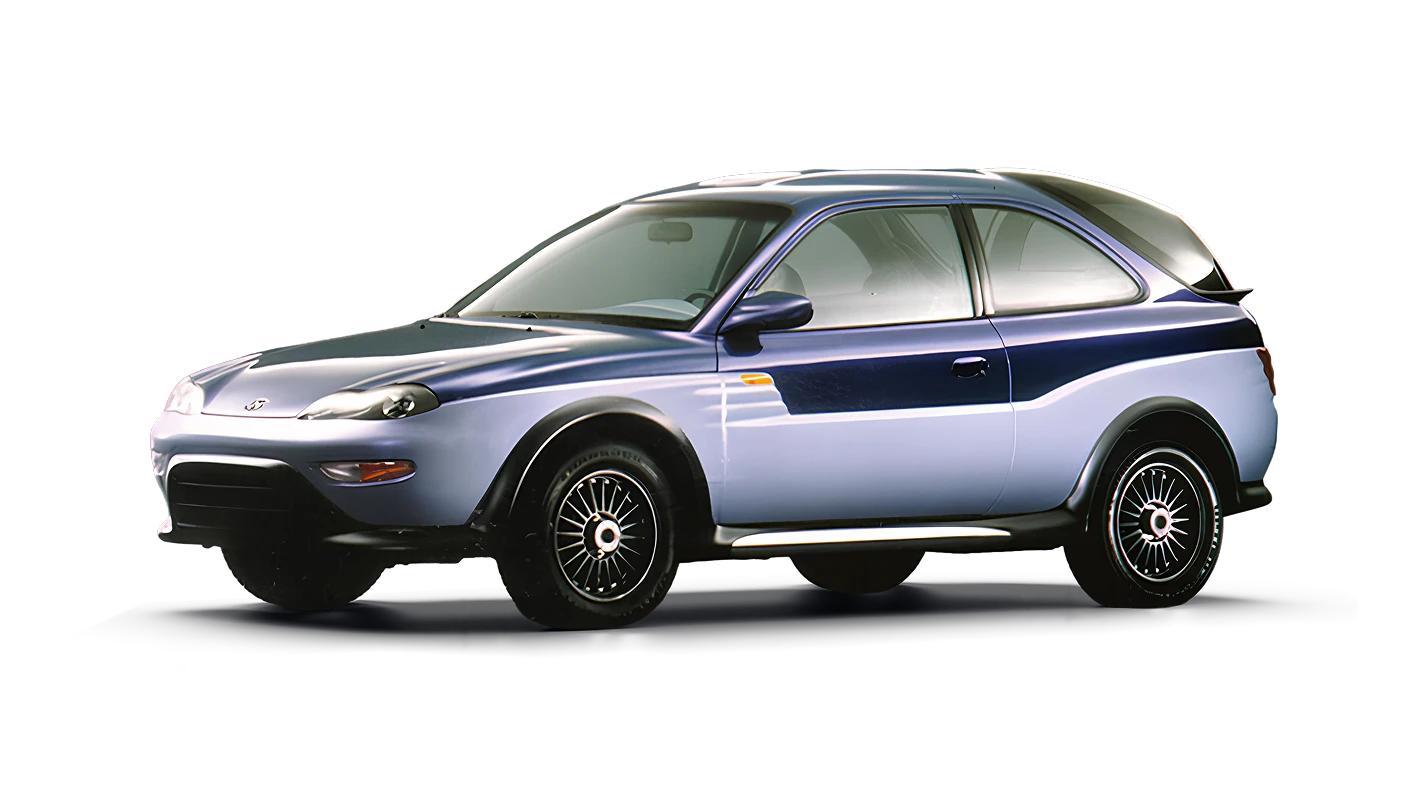 Image of Kia’s first hybrid concept vehicle introduced in 1995