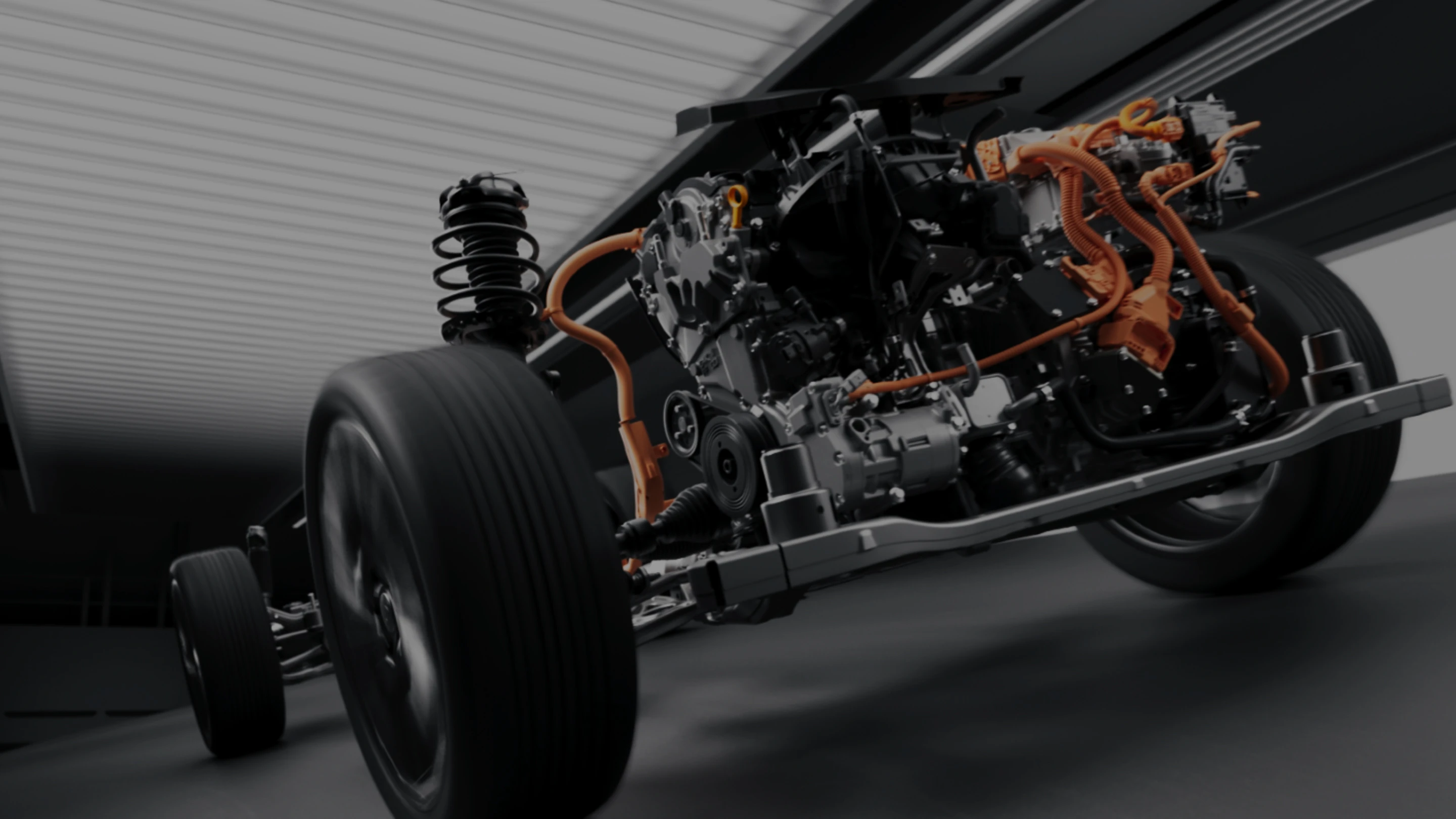 기아 하이브리드 파워트레인 시스템 구조 이미지