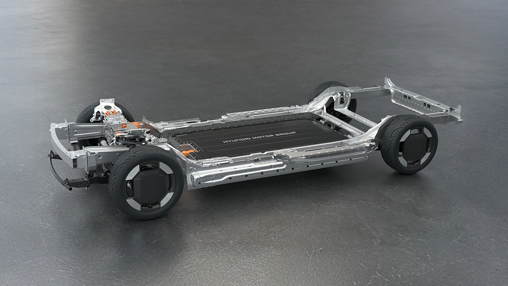 전기차 스케이트보드 플랫폼 구조 이미지