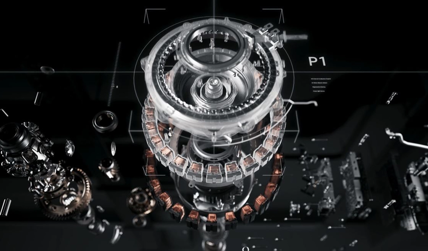 TMED-II 하이브리드 시스템 전기 구동 시스템 내부 구조 이미지