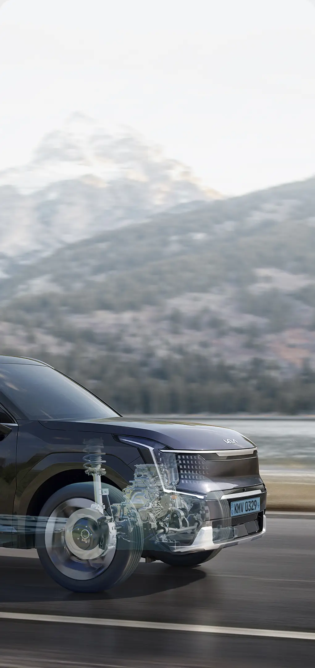 E-GMP 플랫폼 기반 전기차 주행 이미지