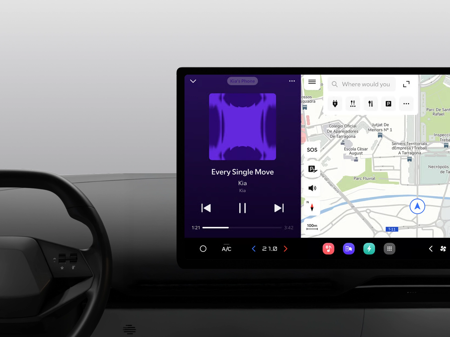 차량 인포테인먼트 시스템 화면 이미지