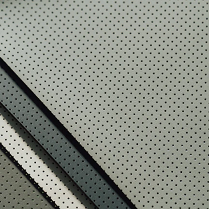 바이오 폴리우레탄 기반 대체 소재의 표면을 보여주는 근접 모습