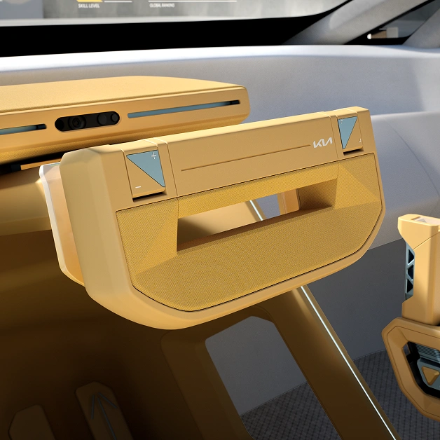 기아 비전 메타투리스모 콘셉트카 운전대 디테일 이미지