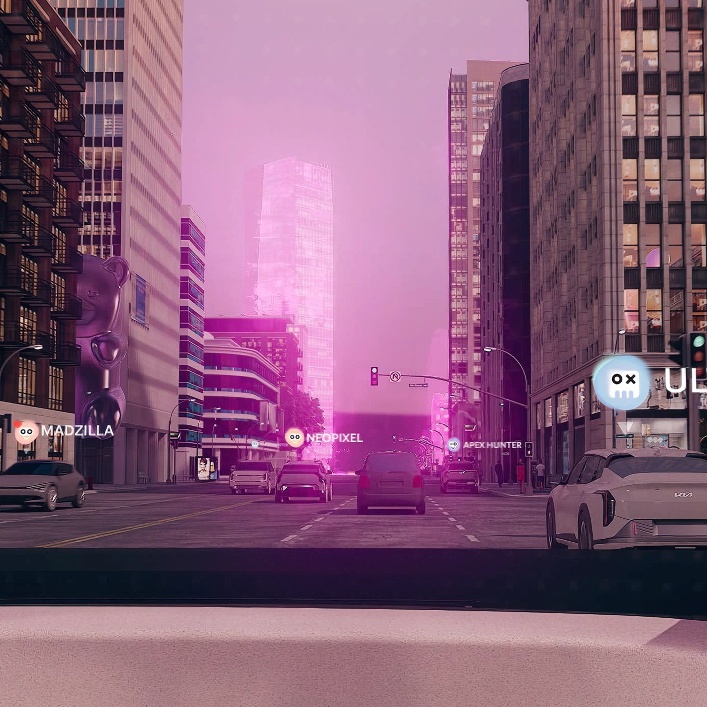 기아 비전 메타투리스모 콘셉트카 도심 AR 레이어 주행 환경 이미지