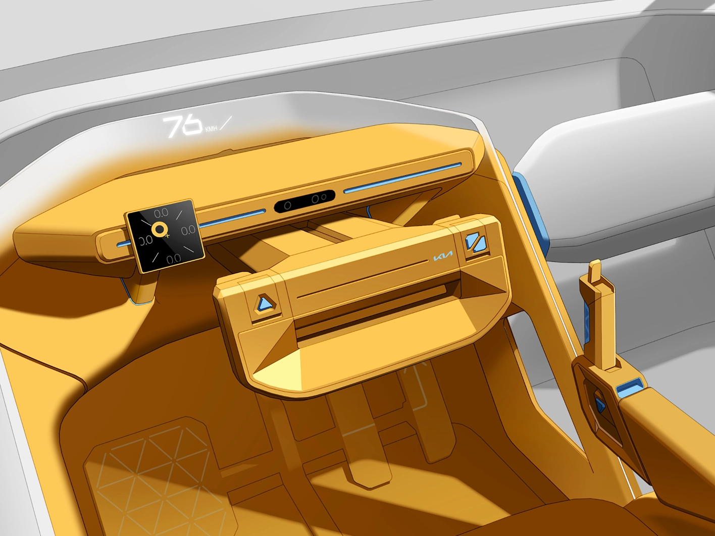 기아 비전 메타투리스모 콘셉트카 운전석 인터페이스 컨셉 이미지