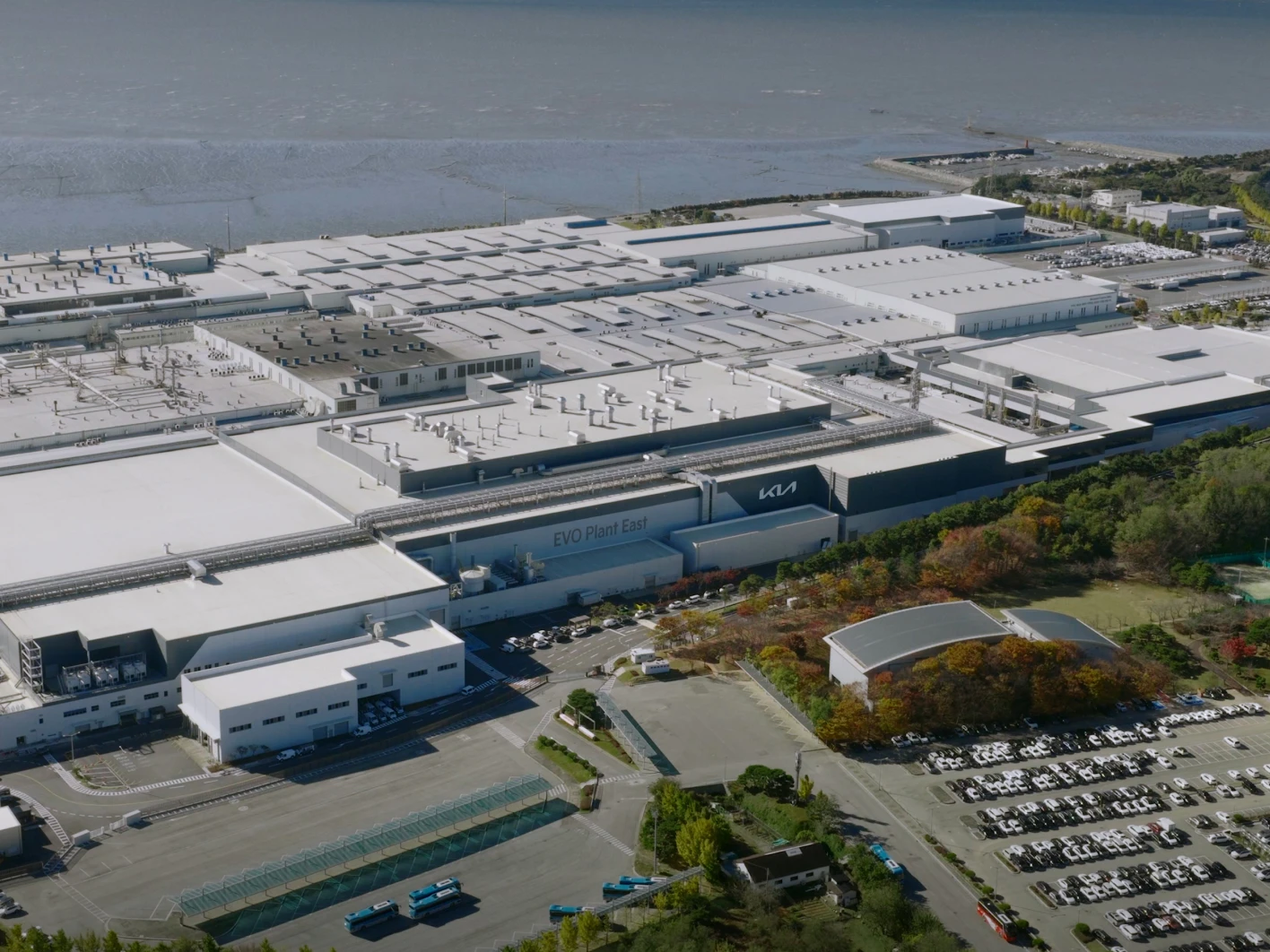 Aerial view image of a PBV dedicated production facility