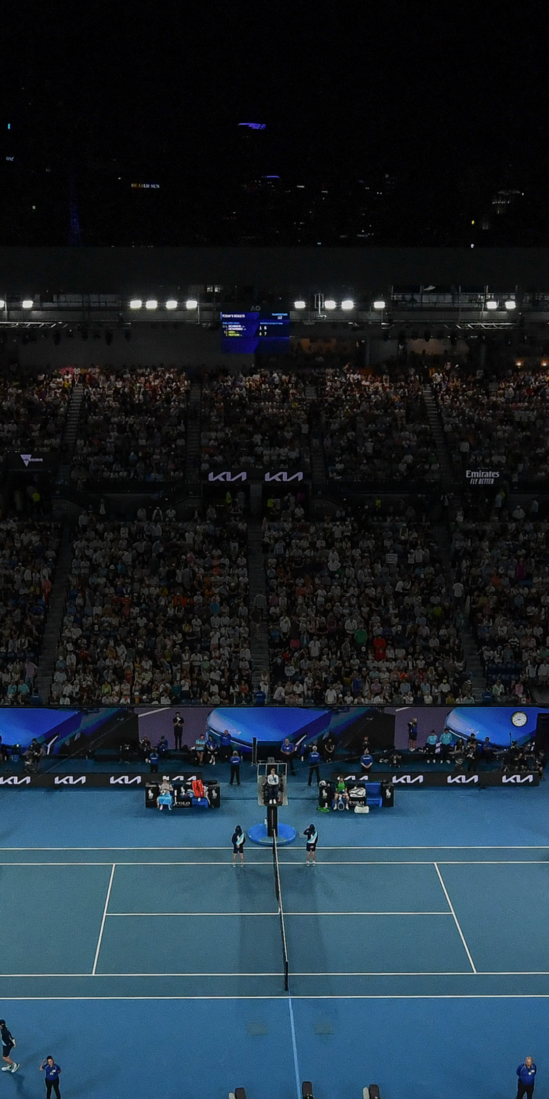 대형 테니스 경기장 전경