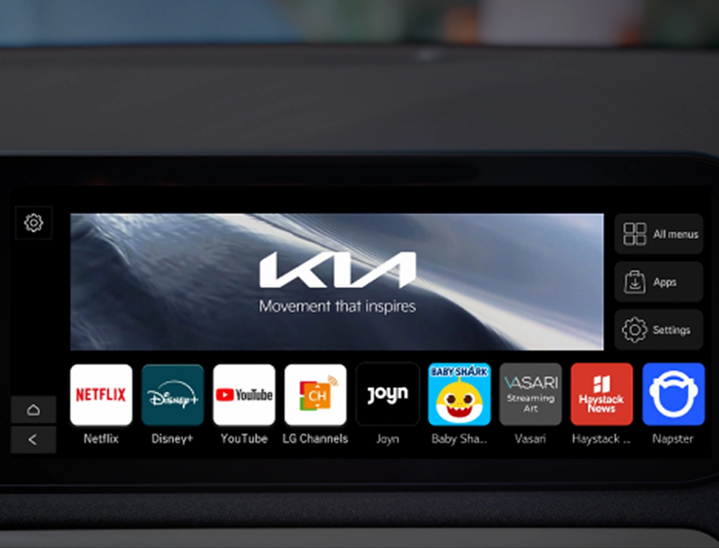 차량 인포테인먼트 디스플레이 콘텐츠 화  면 이미지