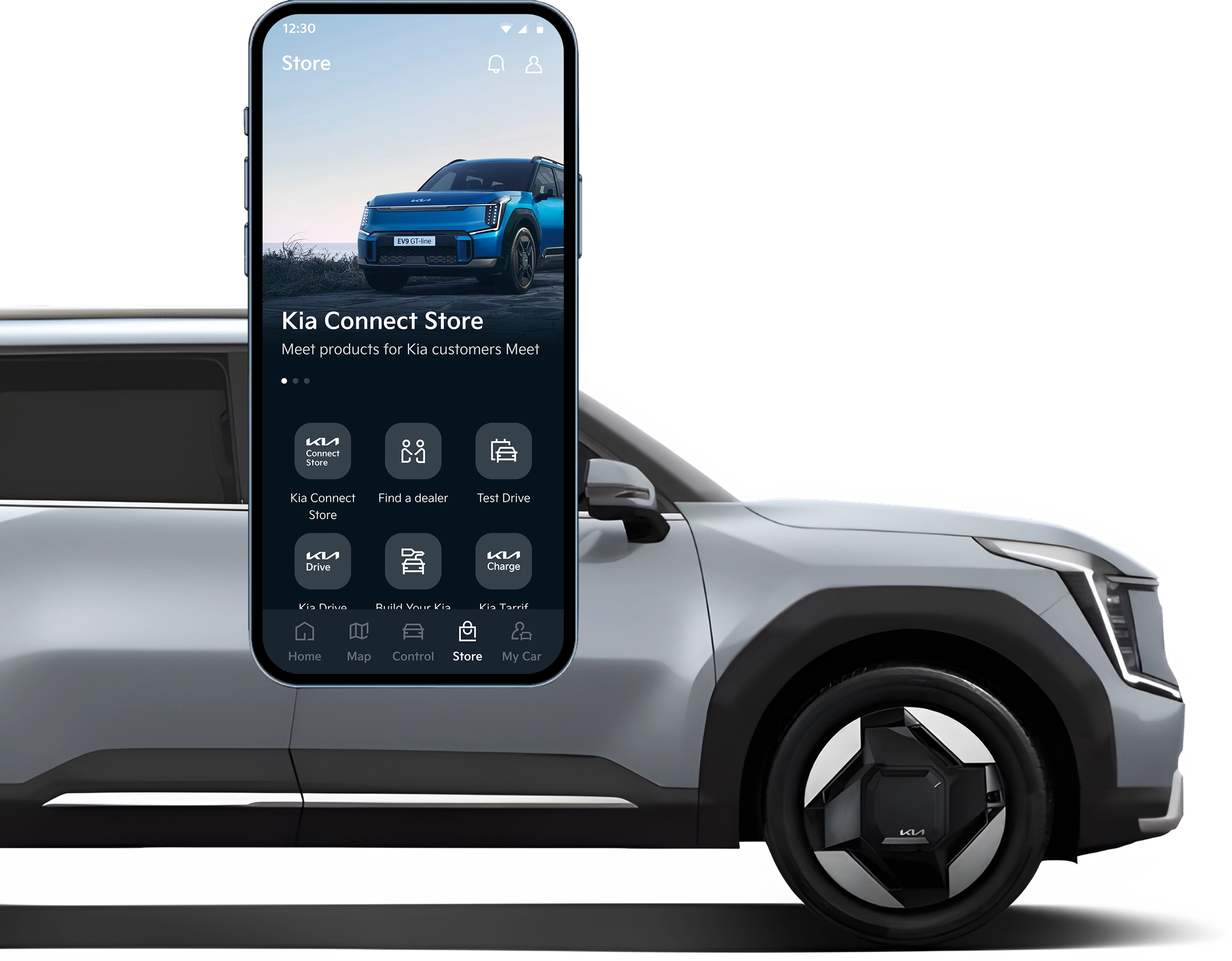 스마트폰과 연동된 차량 기능 화면 이미지