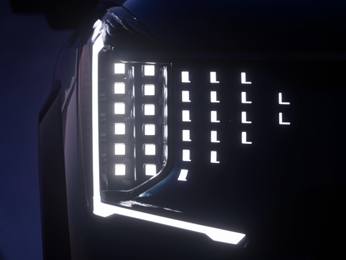 기아의 스타맵 시그니처 라이팅의 디테일 이미지