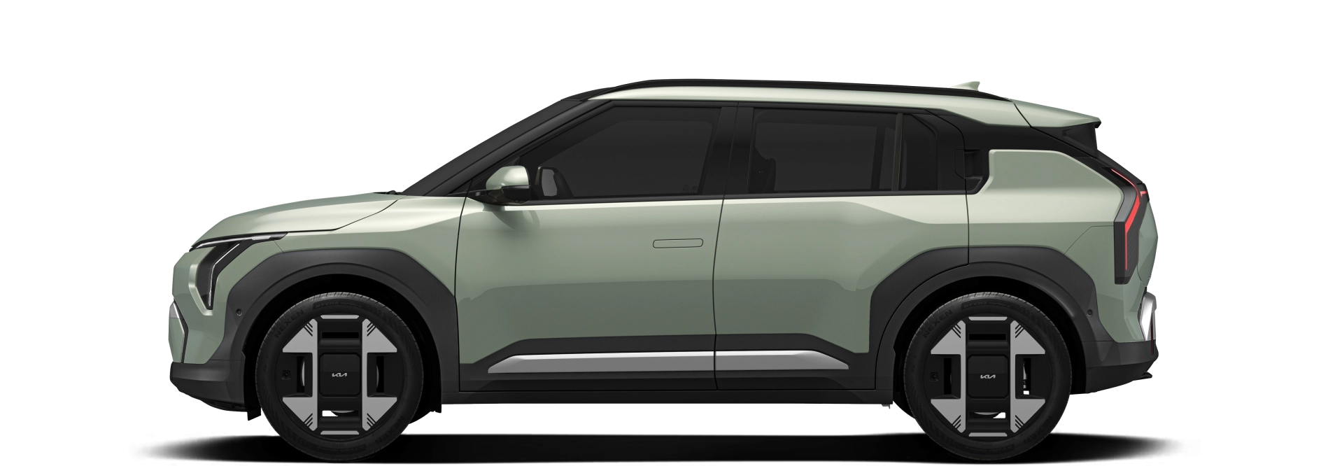 Side profile image of Kia EV3