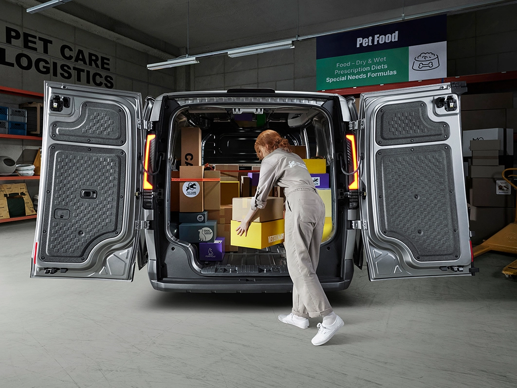 Image of Kia PV5 Cargo utilizing its cargo space